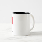 Indonesische vlag tweekleurige koffiemok (Voorkant rechts)