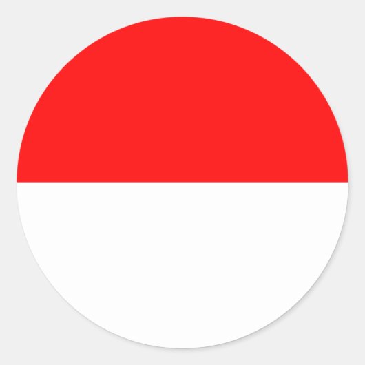Indonesische vlag, vlag van Indonesië Ronde Sticker (Voorkant)