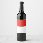 Indonesische vlag wijn etiket (Voorkant)