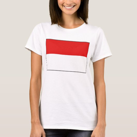 Indonesische vlag x kaart T-Shirt (Voorkant)