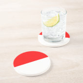 Indonesische vlag zandsteen onderzetter (Zijkant)