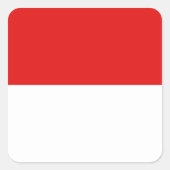 Indonesische vlaggen vierkante sticker (Voorkant)
