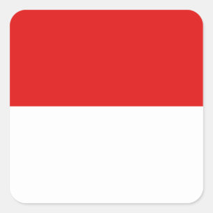 Indonesische vlaggen vierkante sticker