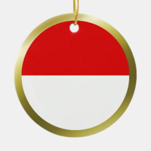 Indonesische vlagornament keramisch ornament