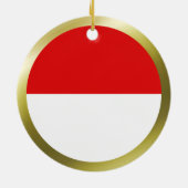 Indonesische vlagornament keramisch ornament (Achterkant)