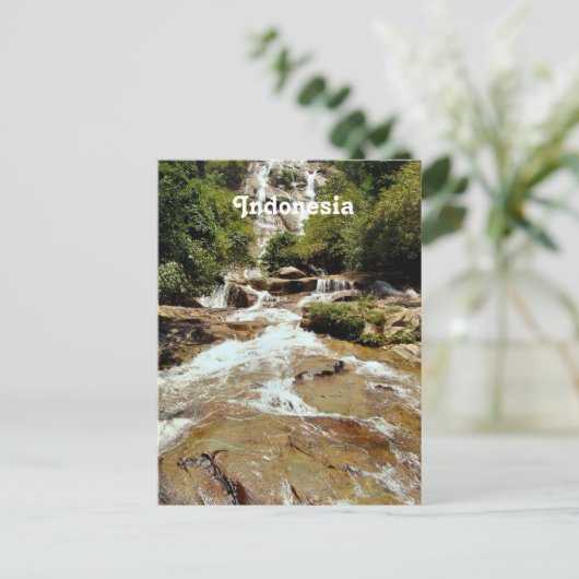 Indonesische waterval briefkaart (Staand voorkant)