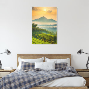 Indonesische zonsondergang  canvas afdruk