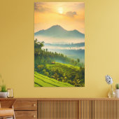 Indonesische zonsondergang canvas afdruk (Insitu (Woonkamer))