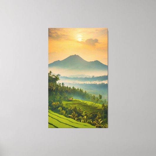 Indonesische zonsondergang canvas afdruk (Voorkant)