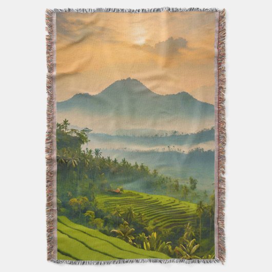Indonesische zonsondergang deken (Voorkant Verticaal)