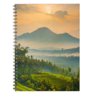 Indonesische zonsondergang notitieboek