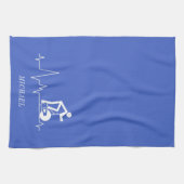 Indoor draaiende cyclus hartslag op maat theedoek (Horizontaal)