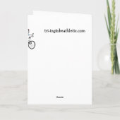 Indoor fietsen-aanval! wenskaart kaart (Achterkant)