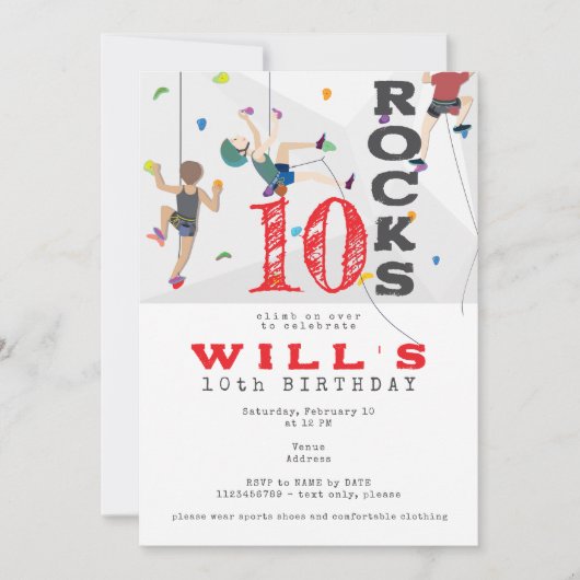 Indoor muur klimmen tiener Tween elke leeftijd ver Kaart (Voorkant)