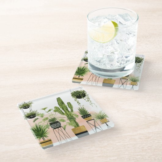 Indoor Oasis Glazen Onderzetter (Schuin)