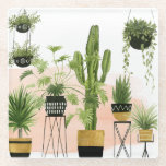 Indoor Oasis Glazen Onderzetter<br><div class="desc">"Indoor Oasis I" van Grace Popp. Biedt een groot aantal planten voor gebruik binnenshuis.</div>