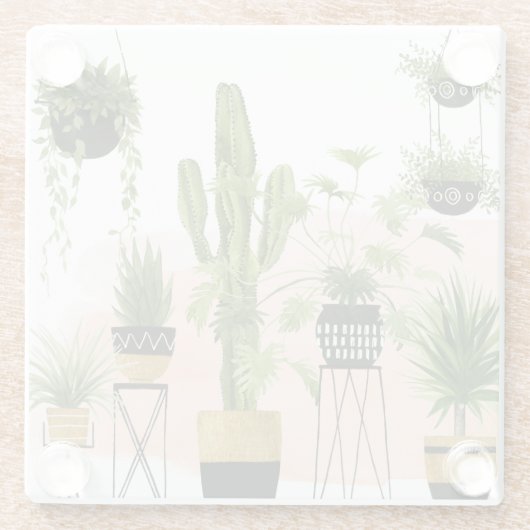 Indoor Oasis Glazen Onderzetter (Achterkant)