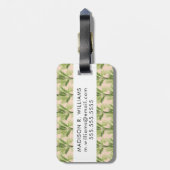 Indoor Oasis | Palmstructuurpatroon Bagagelabel (Achterkant verticaal)