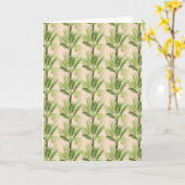 Indoor Oasis | Palmstructuurpatroon Kaart (Gele Bloem)