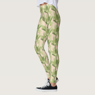 Indoor Oasis   Palmstructuurpatroon Leggings