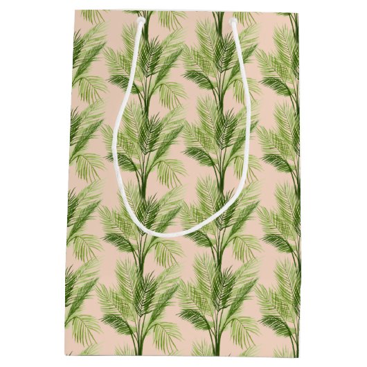 Indoor Oasis | Palmstructuurpatroon Medium Cadeauzakje (Achterkant)