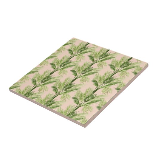 Indoor Oasis | Palmstructuurpatroon Tegeltje (Zijkant)