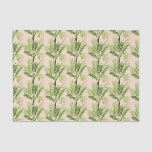 Indoor Oasis | Palmstructuurpatroon Tissuepapier (Voorkant)