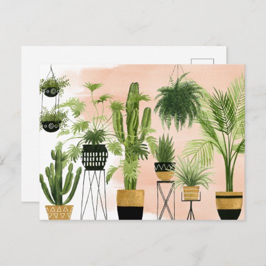 Indoor Oasis| Plant Lineup Briefkaart (Voorkant / Achterkant)