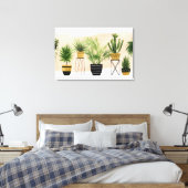 Indoor Oasis | Plant Lineup Canvas Afdruk (Insitu (Slaapkamer))