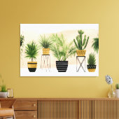 Indoor Oasis | Plant Lineup Canvas Afdruk (Insitu (Woonkamer))