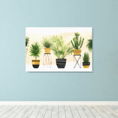 Indoor Oasis | Plant Lineup Canvas Afdruk (Insitu (Houten vloer))