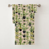 Indoor Oasis | Plant Lineup Patroon Bad Handdoek (Insitu)