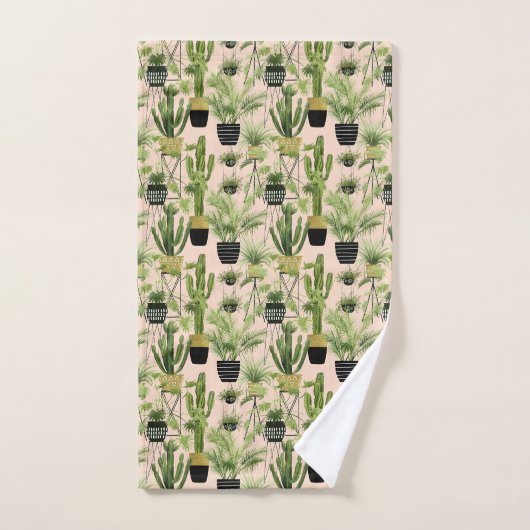Indoor Oasis | Plant Lineup Patroon Bad Handdoek (Handdoek)
