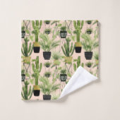 Indoor Oasis | Plant Lineup Patroon Bad Handdoek (Wasdoekje)