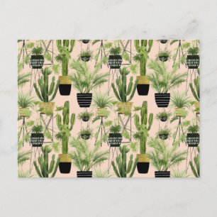 Indoor Oasis   Plant Lineup Patroon Briefkaart