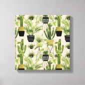 Indoor Oasis | Plant Lineup Patroon Canvas Afdruk (Voorkant)