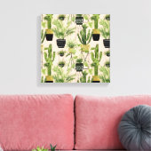 Indoor Oasis | Plant Lineup Patroon Canvas Afdruk (Insitu (Woonkamer))