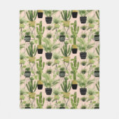 Indoor Oasis | Plant Lineup Patroon Fleece Deken (Voorkant)
