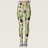 Indoor Oasis | Plant Lineup Patroon Leggings (Voorkant)