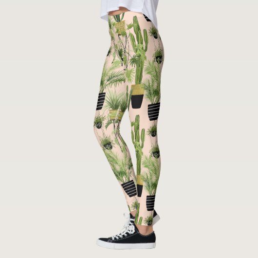 Indoor Oasis | Plant Lineup Patroon Leggings (Links)
