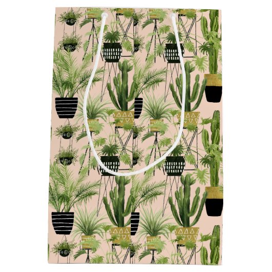 Indoor Oasis | Plant Lineup Patroon Medium Cadeauzakje (Achterkant)