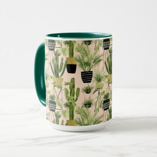 Indoor Oasis | Plant Lineup Patroon Mok (Voorkant links)