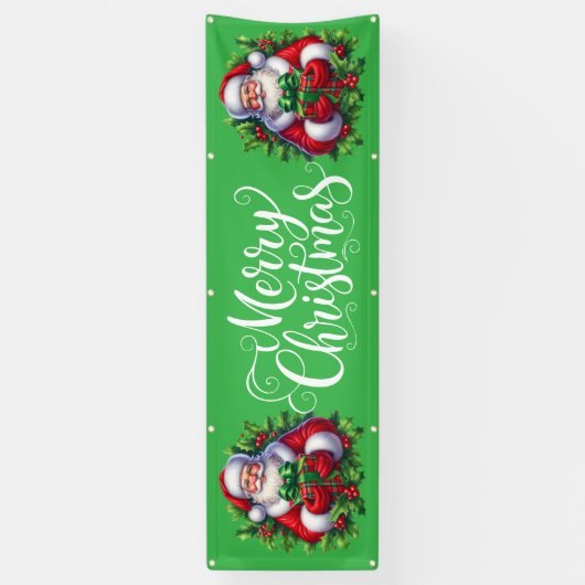 Indoor Outdoor Custom Banner-Merry Christmas Spandoek (Verticaal)