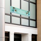 Indoor Outdoor Custom Banner-Merry Christmas Spandoek (Buitenkant Gebouw)