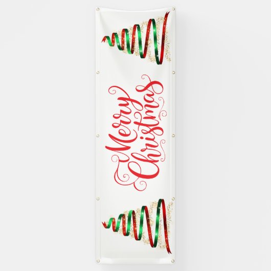 Indoor Outdoor Custom Banner-Merry Christmas Spandoek (Verticaal)