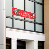 Indoor Outdoor Custom Banner-Merry Christmas Spandoek (Buitenkant Gebouw)