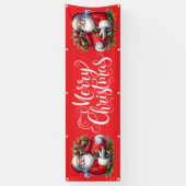 Indoor Outdoor Custom Banner-Merry Christmas Spandoek (Verticaal)