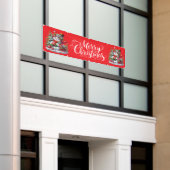 Indoor Outdoor Custom Banner-Merry Christmas Spandoek (Buitenkant Gebouw)