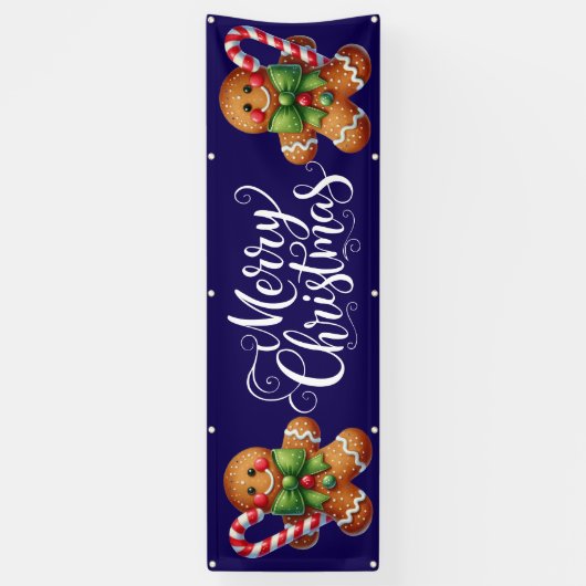 Indoor Outdoor Custom Banner-Merry Christmas Spandoek (Verticaal)