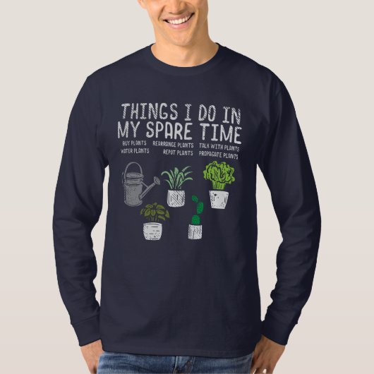 Indoor Plant Gardener Spare Time Activiteiten T-shirt (Voorkant)